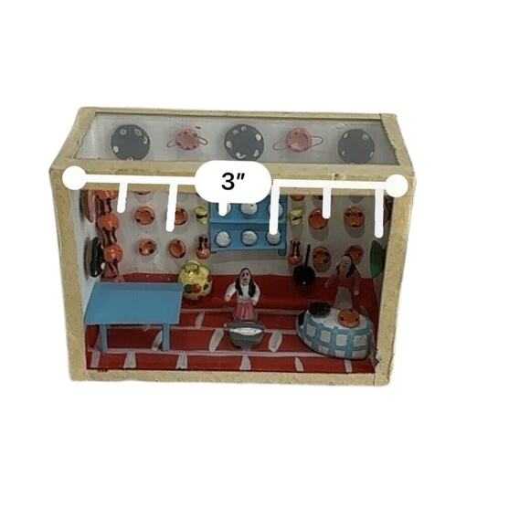 Micro Miniature Dollhouse Box Room Diorama Pottery Store Studio 1:144 Mexico - Picture 8 of 8